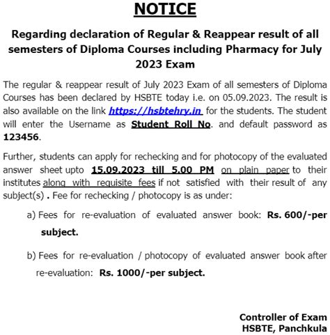 hsbte result 2023|hsbte result reappear.